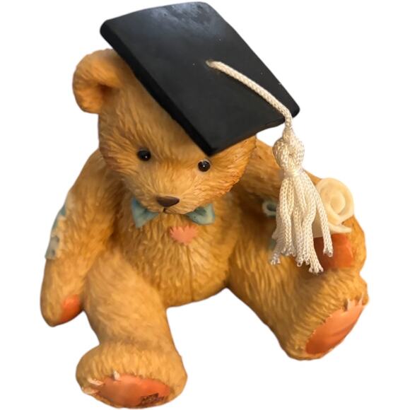 Cherished Teddies GRADUATE GRADUATION Pink Teddy Bear Boy with Diploma Figurine - Picture 1 of 3
